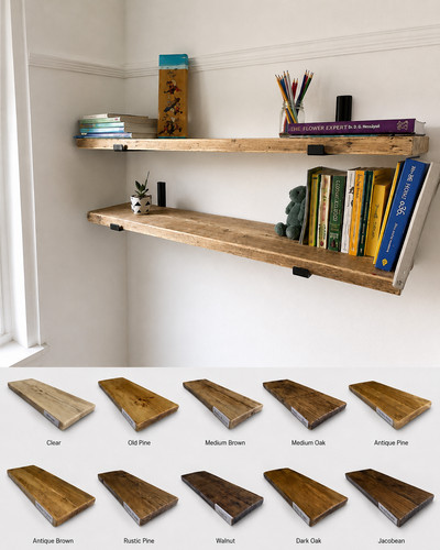 Rustic scaffold board shelf - scaffold,